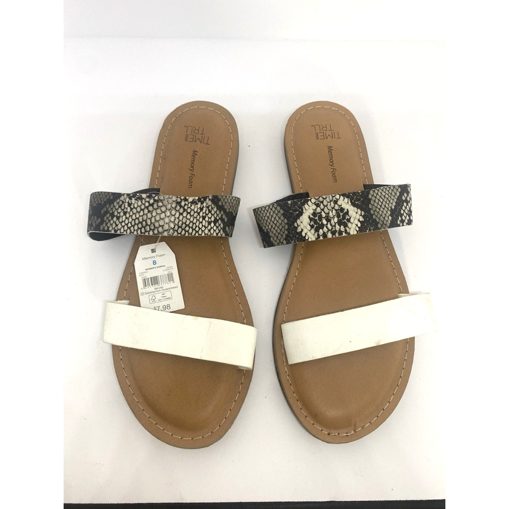 Women's Time and Tru Two Band Sandals Sz 8‎